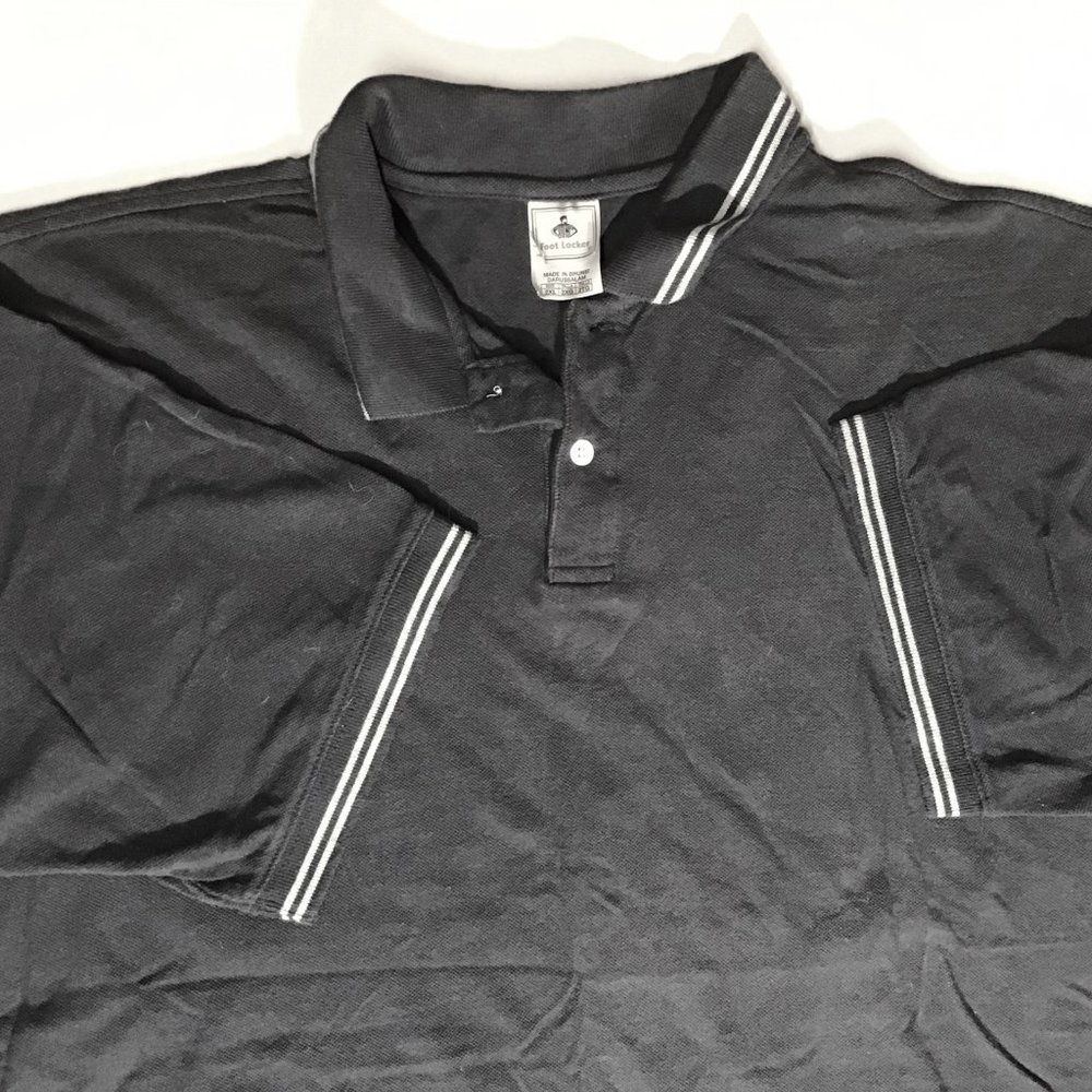 Foot Locker Polo Style Navy with Grey Stripes Size XXL